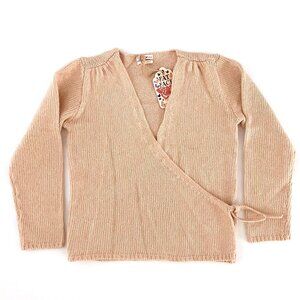 NWT Girls Light Pink Cardigan Size 12-13 Knit Ballet Wrap Sweater Balletcore